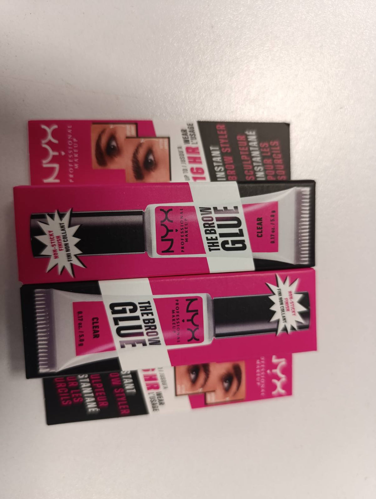 336313 - NYX PROFESSIONAL MAKEUP Brow Glue Gel, Pako me 2 copë, Transparent