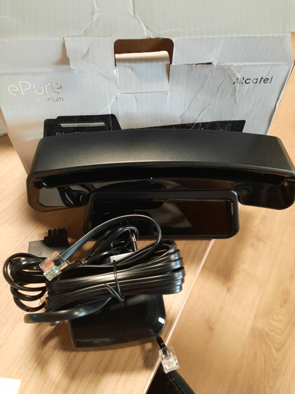 295842 - ALCATEL ePure Premium Telefon fiks DECT pa tel me sekretari sekretarie, Dizajn klasik, Bazë ekrani inteligjent, Ekran i madh grafik, Pa duar, Funksion bllokimi thirrjesh, E zezë