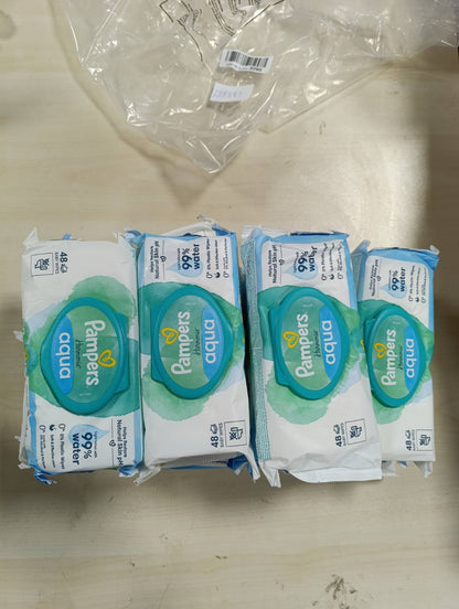 298283 - PAMPERS Pecetat Harmony Aqua, 15 pako me nga 48 peceta, gjithsej 720 peceta, locion me 99% ujë.