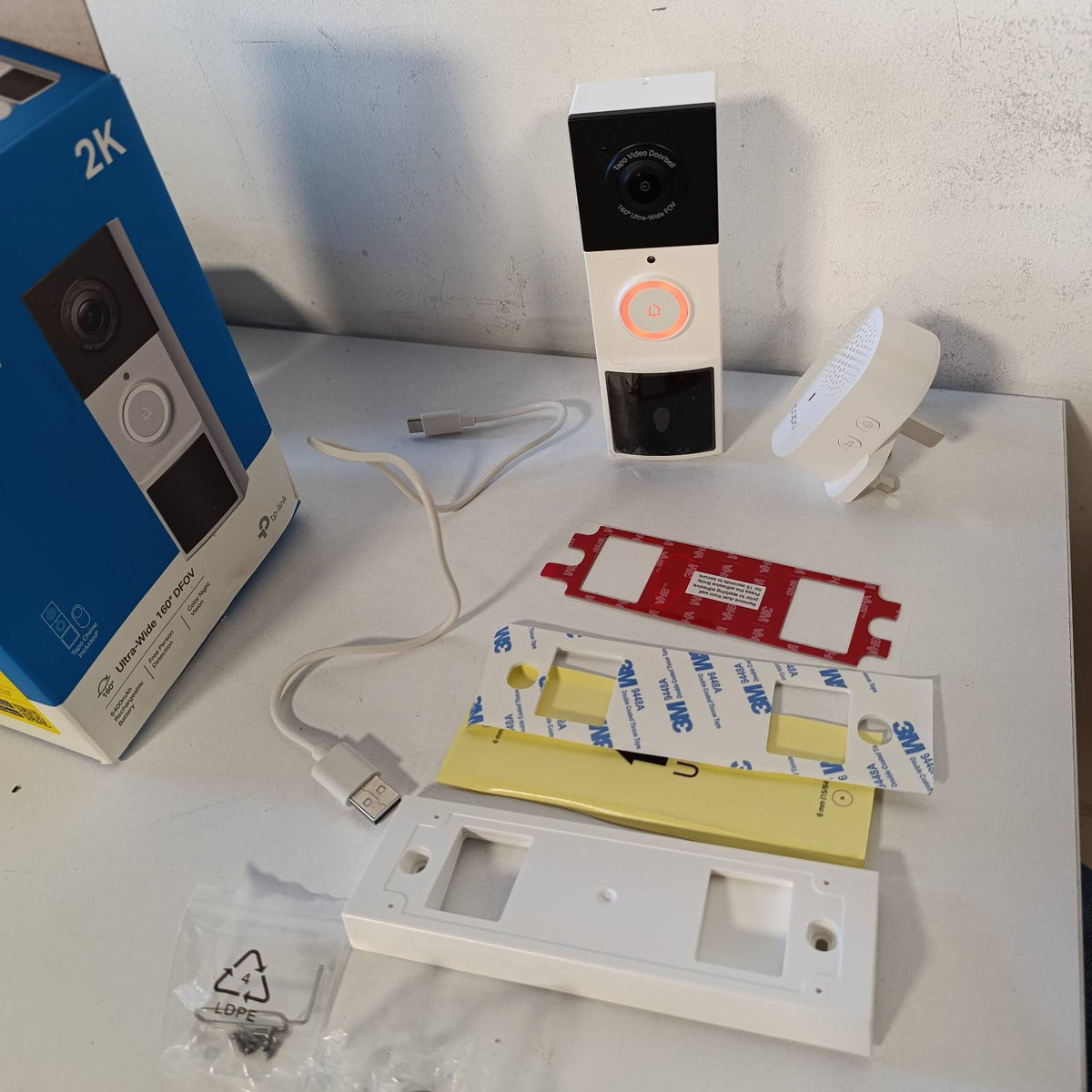 295509 - TAPO D210 Kamerë zile dere pa tel, 2K 3MP, Zbulim i inteligjencës artificiale, IP65, Bateri 6-mujore