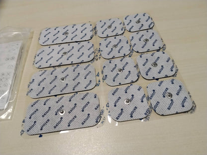 303623 - Set i përzier me 12 elektroda ngjitëse, i pajtueshëm me pajisjet TENS dhe atletet EMS, mbërthyes me kapëse 3.5mm, i ripërdorshëm, pajisje mjekësore nga axion®