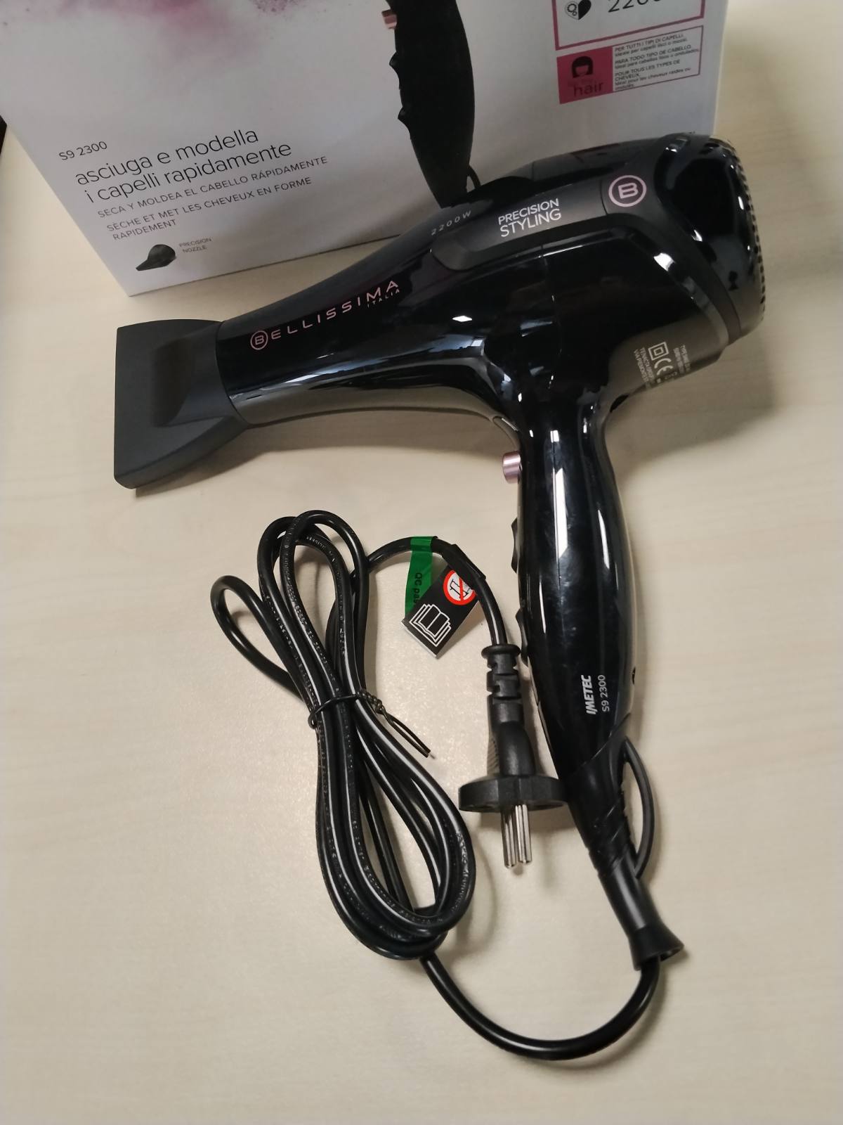 303139 - BELLISSIMA Tharëse flokësh S9 2300, 2200 W, me grykë përqendrimi