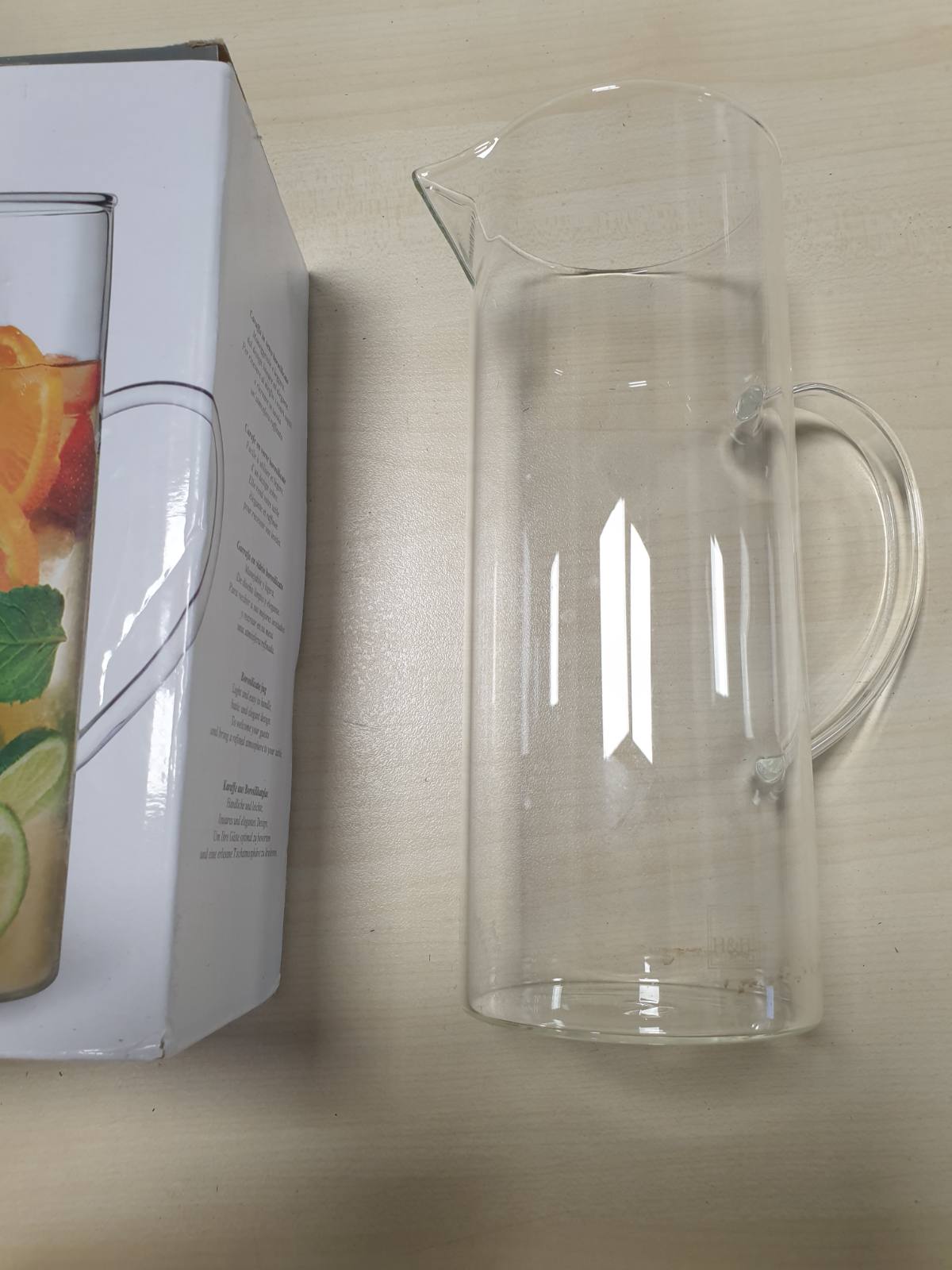 185058 - H&H - Kana dhe Shishe Borosilikat Estilook me Dorezë, Kapaciteti 1.2L