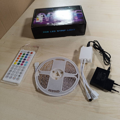 187935 - HOVVIDA Shirit LED 30M, 30 LED/Metër, 2x15M, LED RGB 24V, 900 LED, me Aplikacion dhe Telekomandë, Modalitet Muzike dhe Kohëzues, për Dhomë, Dhomë Ndenjeje, Kuzhinë, Dhomë Gjumi, Bar, Festë
