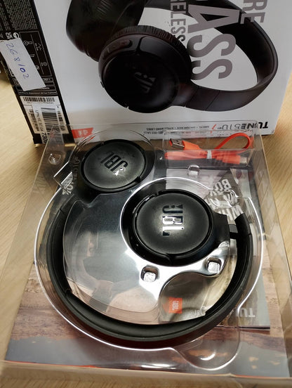 268102 - JBL TUNE 510 BT – Kufje Bluetooth On-Ear – Të zeza – Kufje të palosshme – Jetëgjatësi e baterisë deri në 40 orë