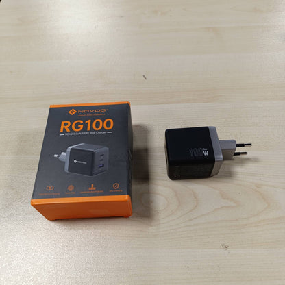 266424 - NOVOO Karikues USB C, 100W, Kabllo USB-C PD, i Shpejtë GaN Ⅲ me 3 Porta për MacBook Pro, Dell XPS 13, iPad Pro, iPhone 16/15/14/13/12, Galaxy S24 Ultra