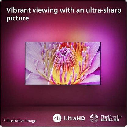 188588 -  PHILIPS Ambilight 55PUS8109 - Smart TV LED 4K, Ekran 55, me OS Titan, Pixel Precise Ultra HD dhe Dolby Atmos Sound, Funksionon me Alexa dhe Google Voice Assistant, Satin Chrome
