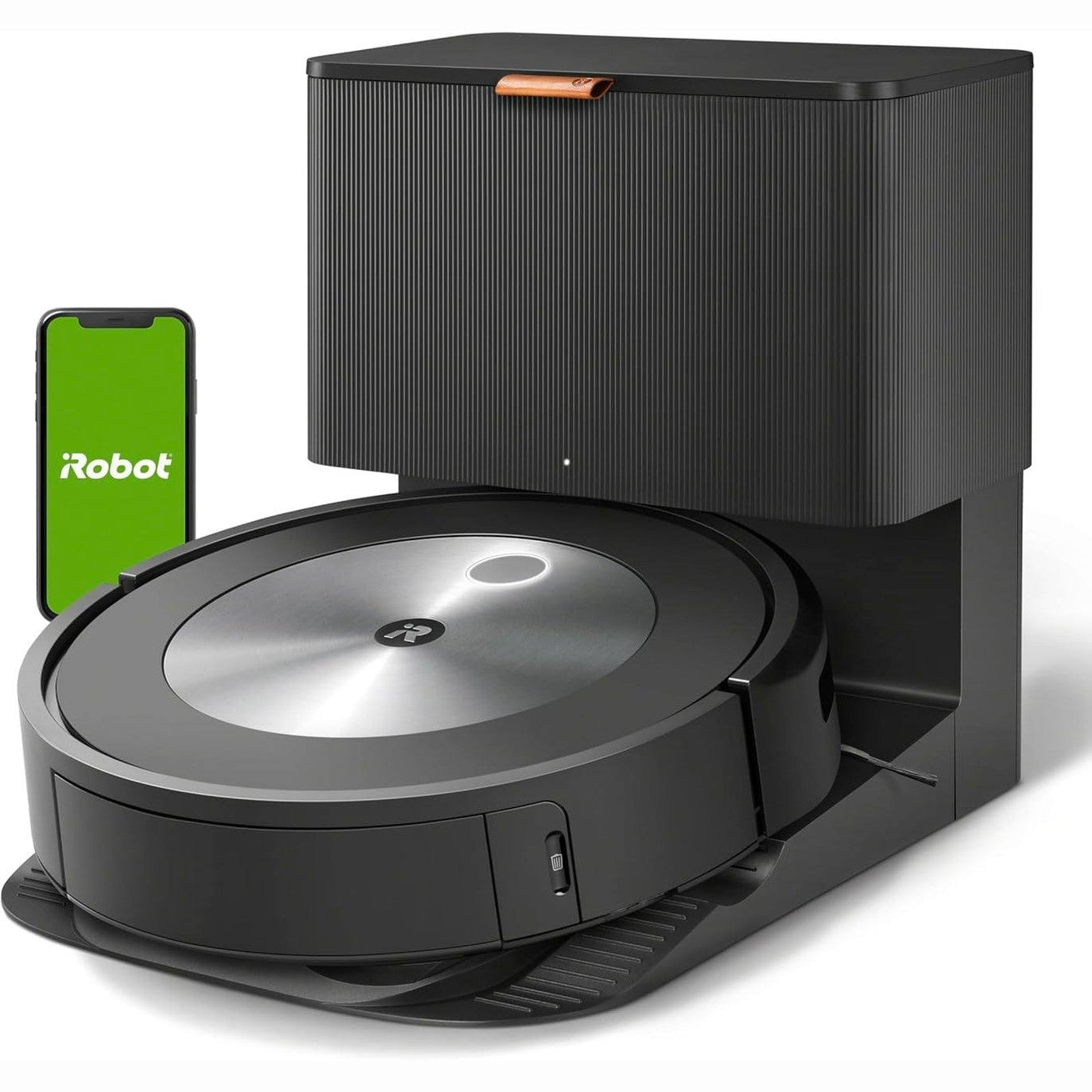 245053 - iROBOT Roomba J7+ Grafit, Robot Fshesë me Wi-Fi, Sistemi i Zbrazjes Automatike, Teknologji e Zbulimit të Pengesave, 2 FurÃ§a Gome për Shumë Sipërfaqe, e Kontrollueshme përmes Aplikacionit dhe Asistentit Zanor