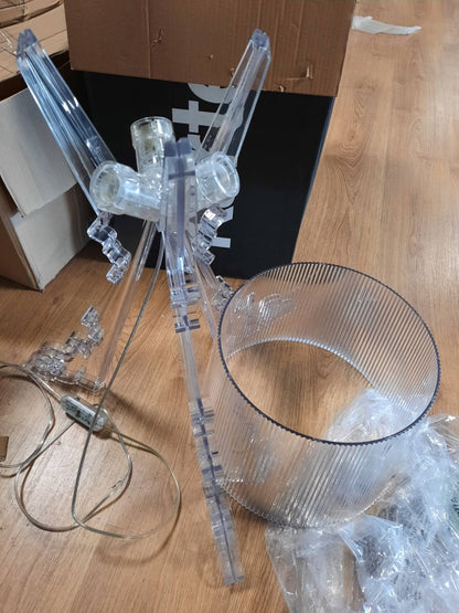 187001 - KARTELL Llambë Tavoline Bourgie, Patkoset E14, 40W, Materiali Kristal