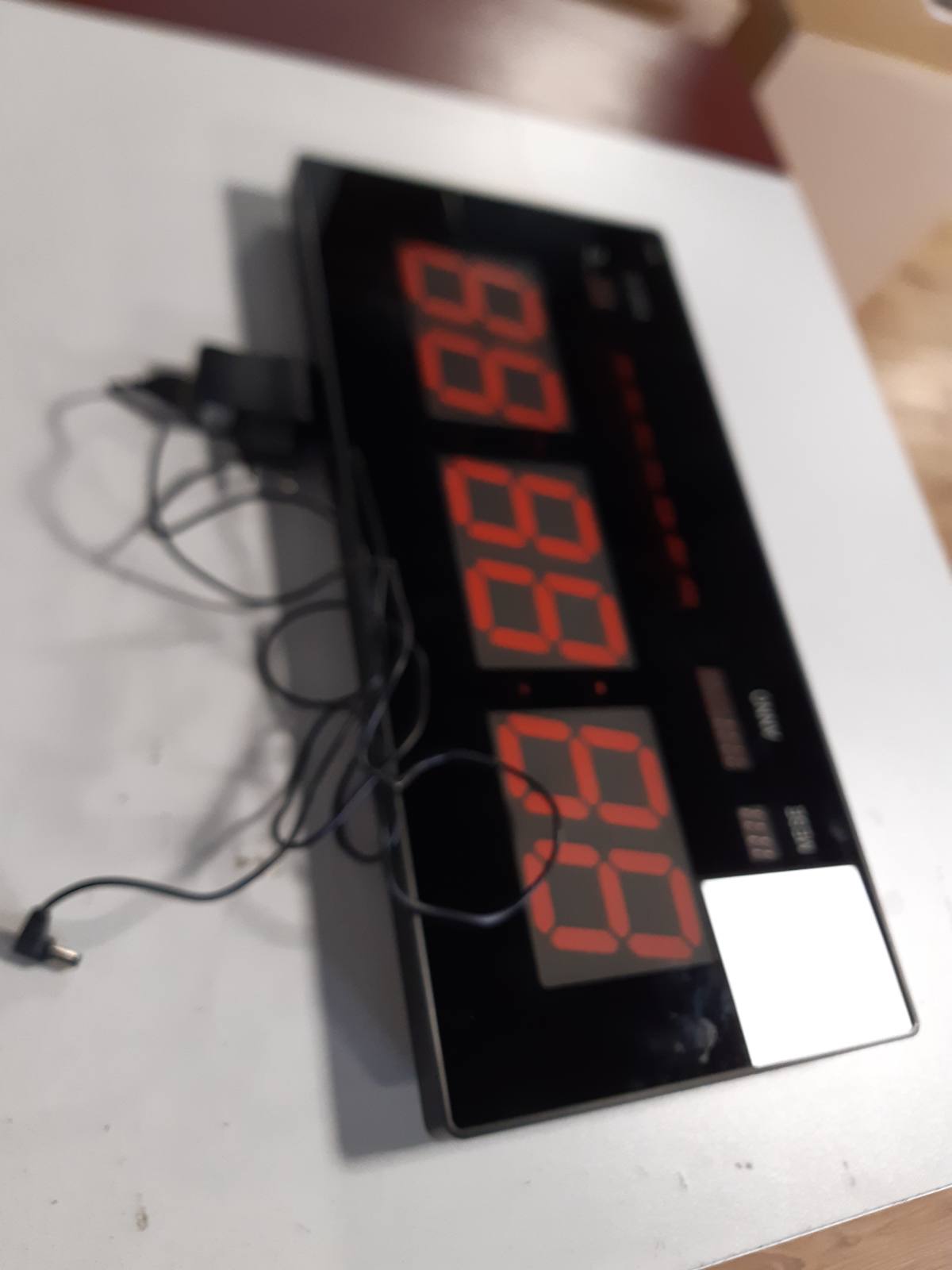 187223 - LED Digital Wall Clock with Countdown Timer, Thermometer and Date Funktion