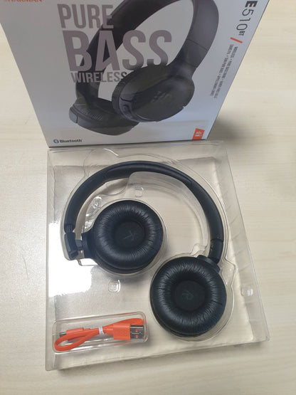 268069 - JBL TUNE 510 BT – Kufje Bluetooth On-Ear – Të zeza – Kufje të palosshme – Jetëgjatësi e baterisë deri në 40 orë