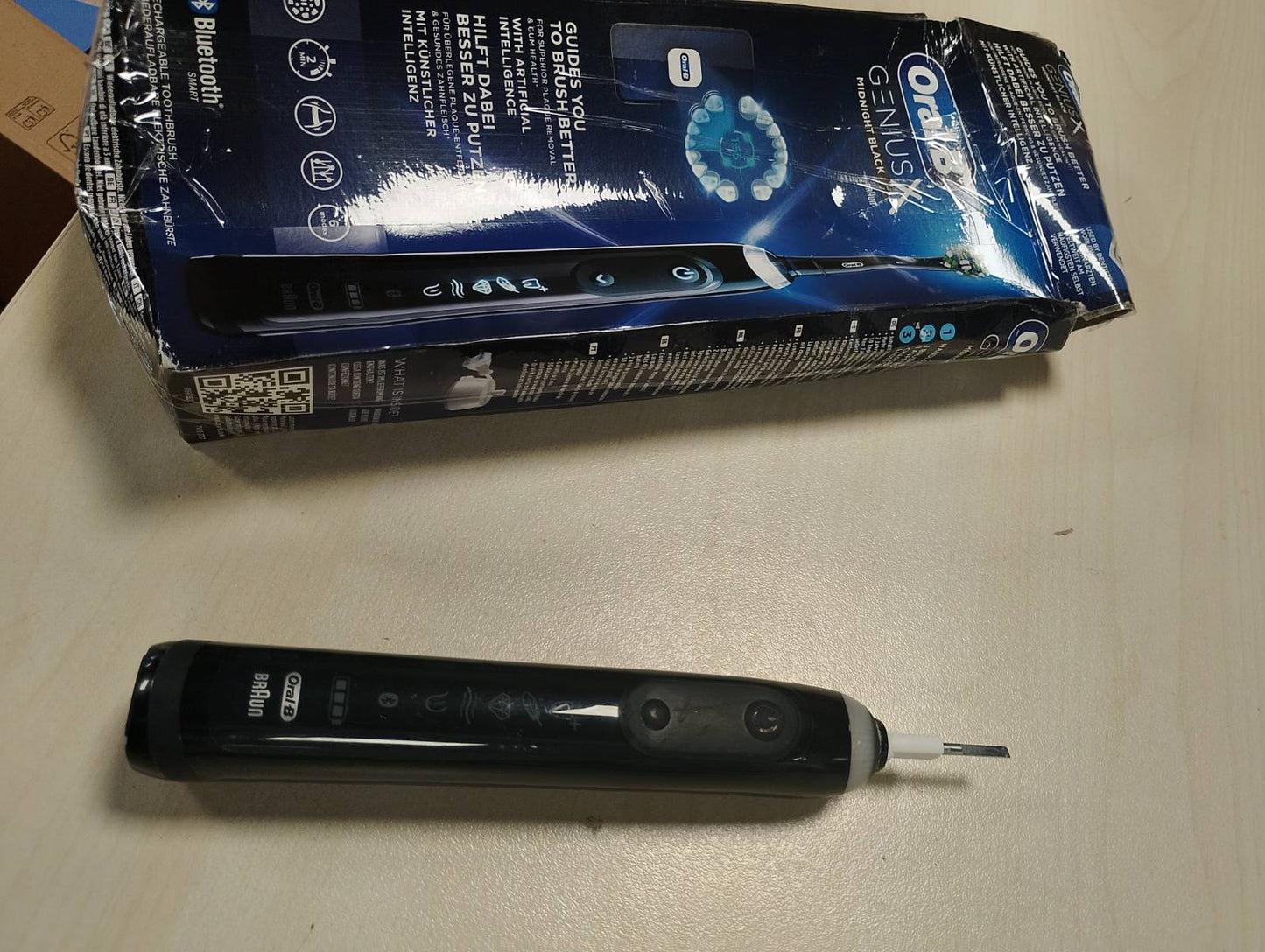 292195 - ORAL-B Furçë dhëmbësh elektrike Genius X me inteligjencë artificiale, njohje të teknikës së larjes, kontroll vizual të presionit, 6 mënyra larjeje, kohëmatës, ngjyrë e zezë