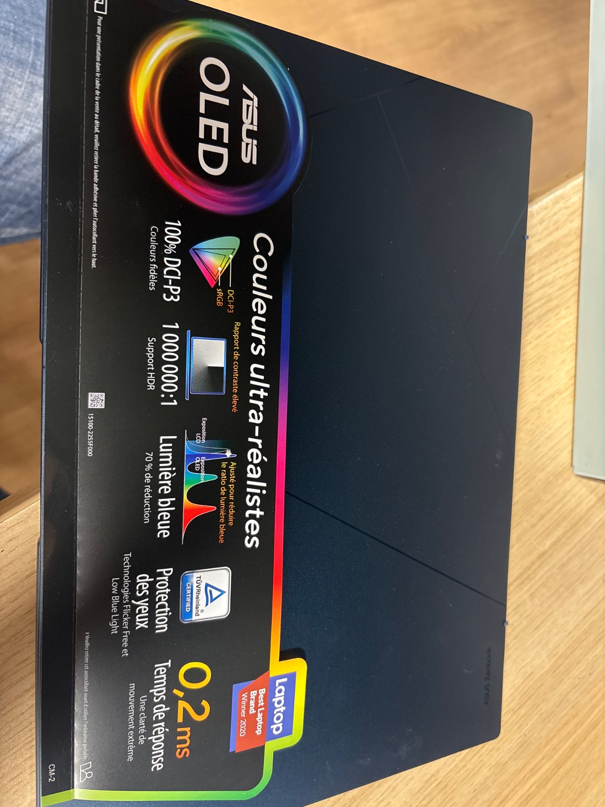 295333 - ASUS Laptop Zenbook 14 UX3402ZA-KN563W, 14" OLED WQ+, Core i5-1240P Evo, 8GB RAM, 256GB PCIe SSD, Windows 11, Teknologji Numpad, Tastierë Franceze AZERTY, blu