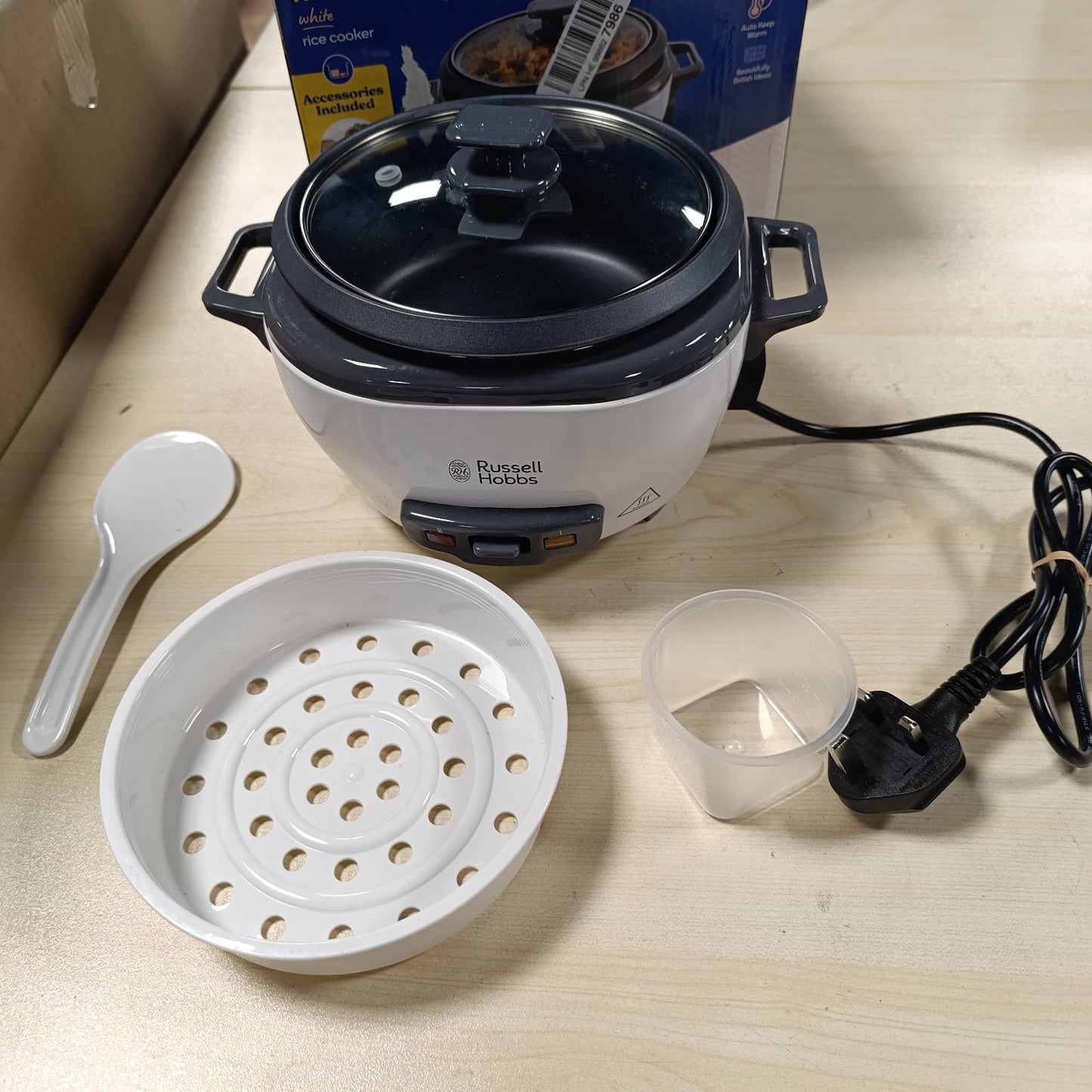277448 - RUSSELL HOBBS Tenxhere Elektrike për Oriz - 1.2 kg (6 Porcione, 300 W, 27030)