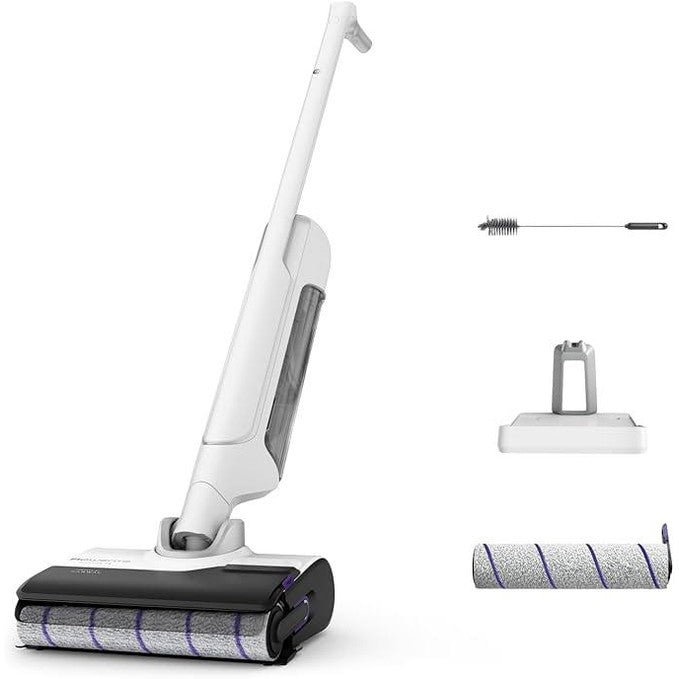 213025 - ROWENTA X-Clean 10, Pastrues Dyshemesh pa Tel, Jetëgjatësi Baterie 60 Min, Teknologji Inteligjente, Asistent Zëri, Veturë të Vetëpastrimit dhe Tharjes, Kapacitet i Dyfishtë për Lëngje të Ngurta dhe Lëngshme, Pastrim Skaje, Modeli GZ7540