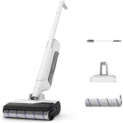213025 - ROWENTA X-Clean 10, Pastrues Dyshemesh pa Tel, Jetëgjatësi Baterie 60 Min, Teknologji Inteligjente, Asistent Zëri, Veturë të Vetëpastrimit dhe Tharjes, Kapacitet i Dyfishtë për Lëngje të Ngurta dhe Lëngshme, Pastrim Skaje, Modeli GZ7540
