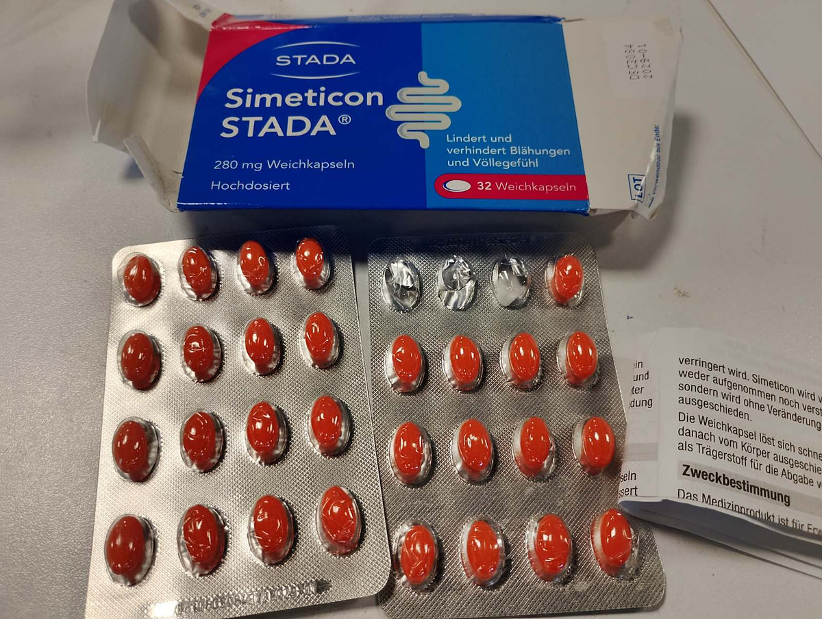 303871 - SIMETICON STADA 280mg, Pajisje mjekësore për lehtësimin e shqetësimit të lidhur me gazrat, 32 kapsula të buta