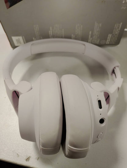 299002 - JBL TUNE 760 NC, Kufje Bluetooth Over-Ear, Anulim Aktiv të Zhurmës, Tingull JBL Pure Bass, Deri në 35 orë kohë dëgjimi, Të bardha