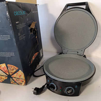 288315 - CECOTEC Fun Pizza&amp;Co Furrë Elektrike Pice, 1800W, Ø 31cm, kohëmatës deri në 30 minuta, veshje Rockstone, temperaturë e rregullueshme, hapje 180º me dy tepsi