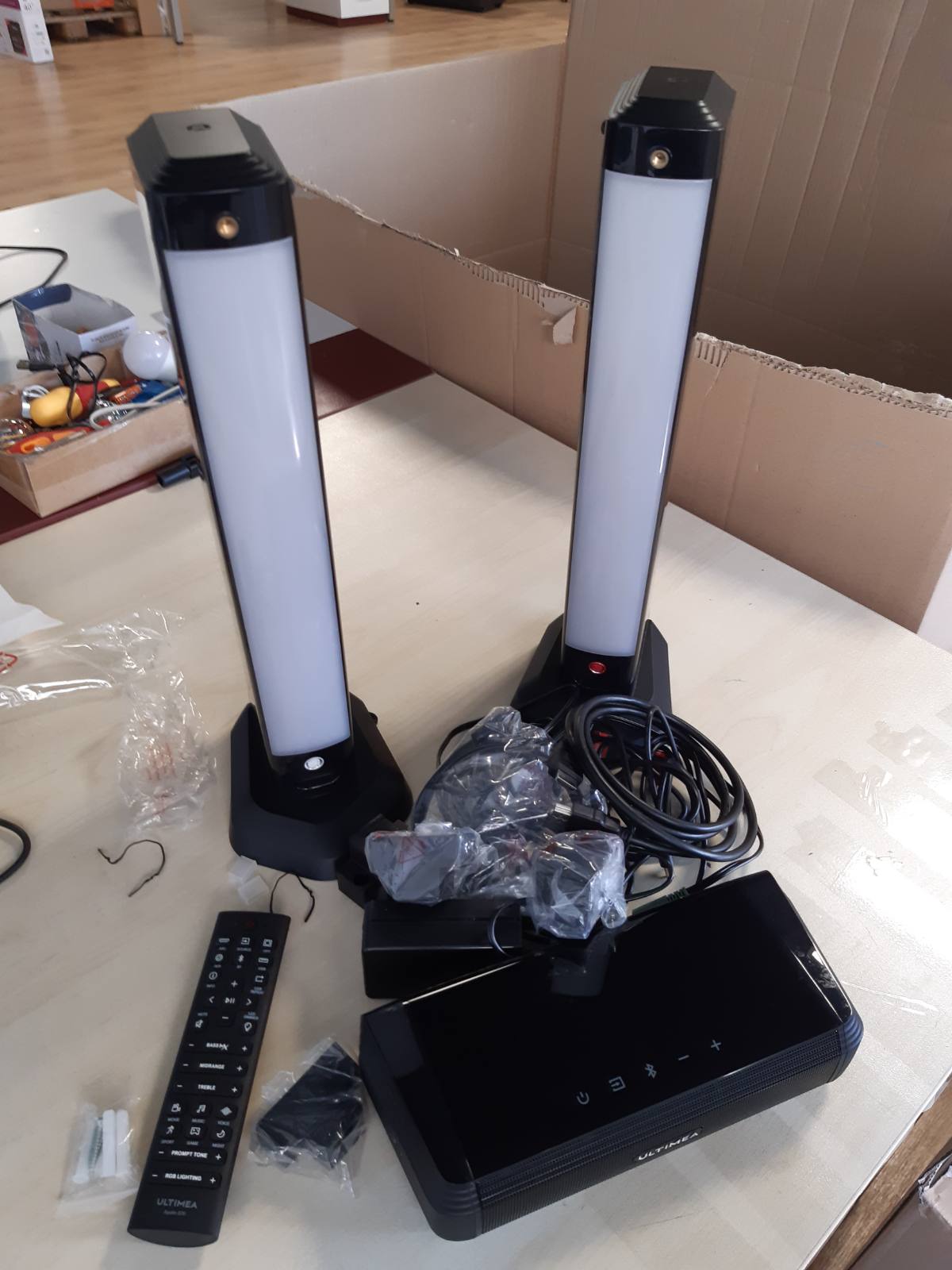 276125 - ULTIMEA Soundbar 5.0 kanal për televizorë, Soundbar me ndriçim RGB për kinema në shtëpi, soundbar i ndarë për PC me kontroll aplikacioni, sistem zanor me EQ të rregullueshëm, Bluetooth 5.3, HDMI-ARC/Opt/AUX, Apollo S70