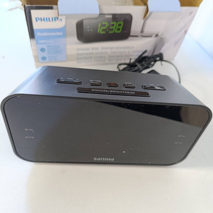 295862 - PHILIPS Orë alarmi Audio TAR3306, me radio dhe ekran të madh, alarm të dyfishtë, kohëmatës gjumi, funksion shtyrjeje
