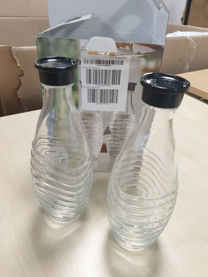 197776 - SODASTREAM - Set Karafe Qelqi, 2 Shishe 0.7L, të Përshtatshme për Makinat Penguin dhe Crystal, të Përshtatshme për Lavastovilje