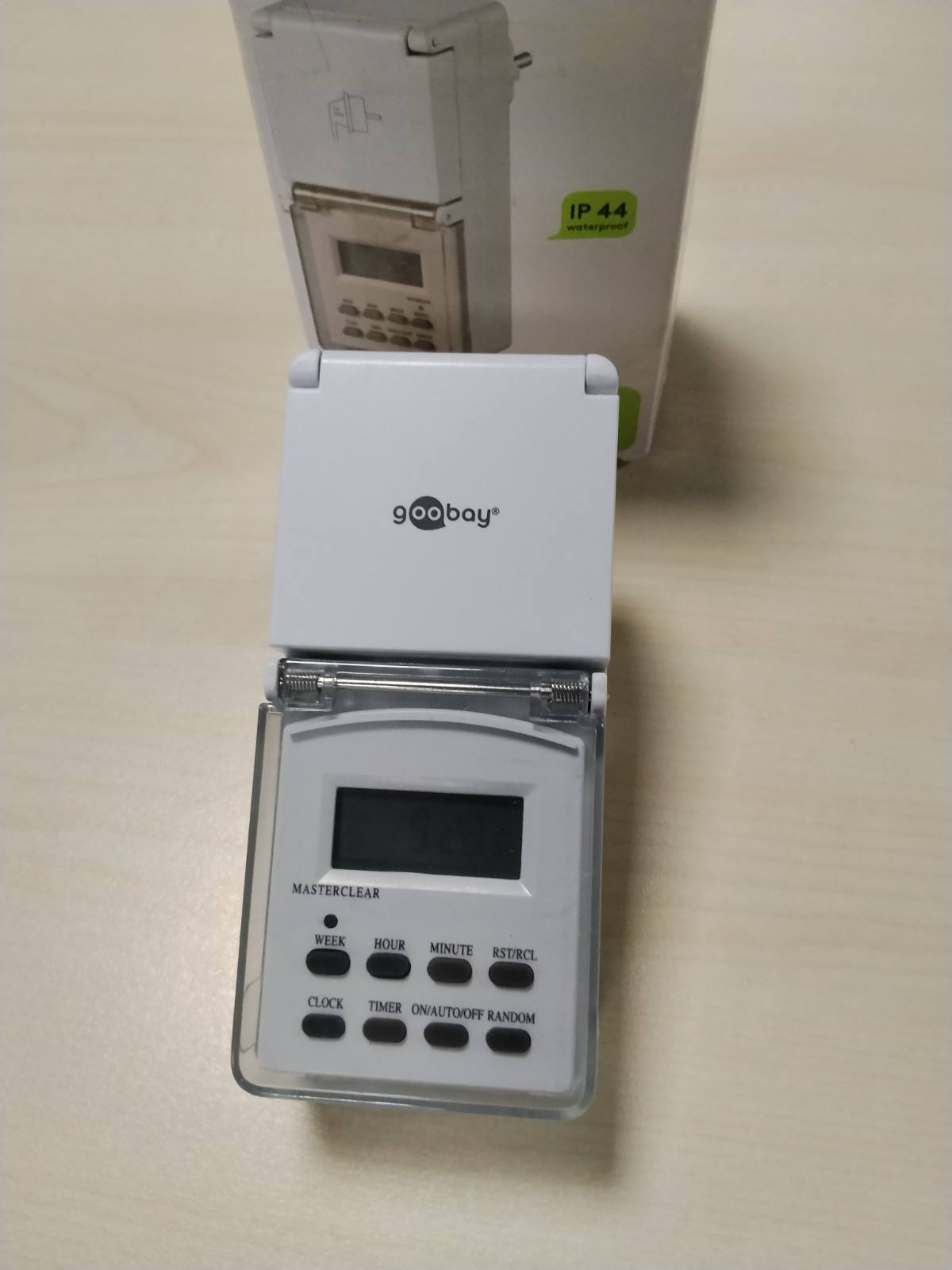 299861 - GOOBAY Ndërprerës Kohëmatësi Dixhital 51301 / IP44 / I Programueshëm / Për Brenda dhe Jashtë / Ekran LCD / -10°C - 40°C / Bateri Rezervë 4-Ditore / E Bardhë