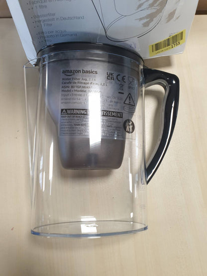 184967 - AMAZON BASICS Filtër për Ujë, Kapacitet 2.3L, Ngjyra e Zezë