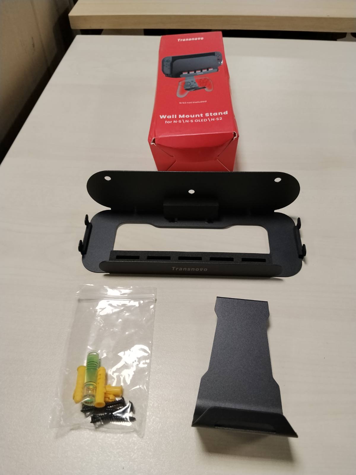 299802 - TRANSNOVO Mbështetëse muri e pajtueshme me Nintendo Switch 2/Switch OLED/Switch Dock, Mbajtëse shumëfunksionale me 5 vende për kartat e lojërave, 4 grepa për Joy-Con dhe grepa për kontrolluesin Pro, e zezë