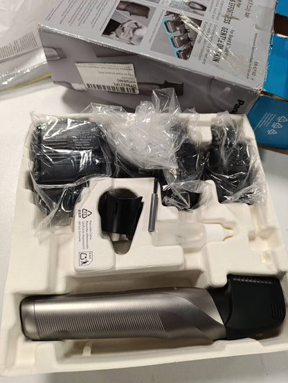 297917 - PANASONIC ER-GY60-H503 Makinë prerëseje precize për mjekër 3-në-1, e rikarikueshme, çelik inox, 4 aksesorë, argjendi