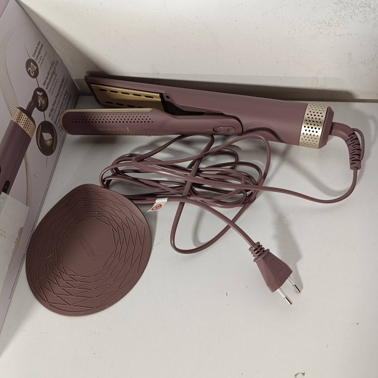 274865 - REMINGTON AIRvive™ Airstyler AS8930, Prahës 2-në-1, Teknologjia e Ajrit Jonik, përdorim i lagësht dhe i thatë, ekran LED.