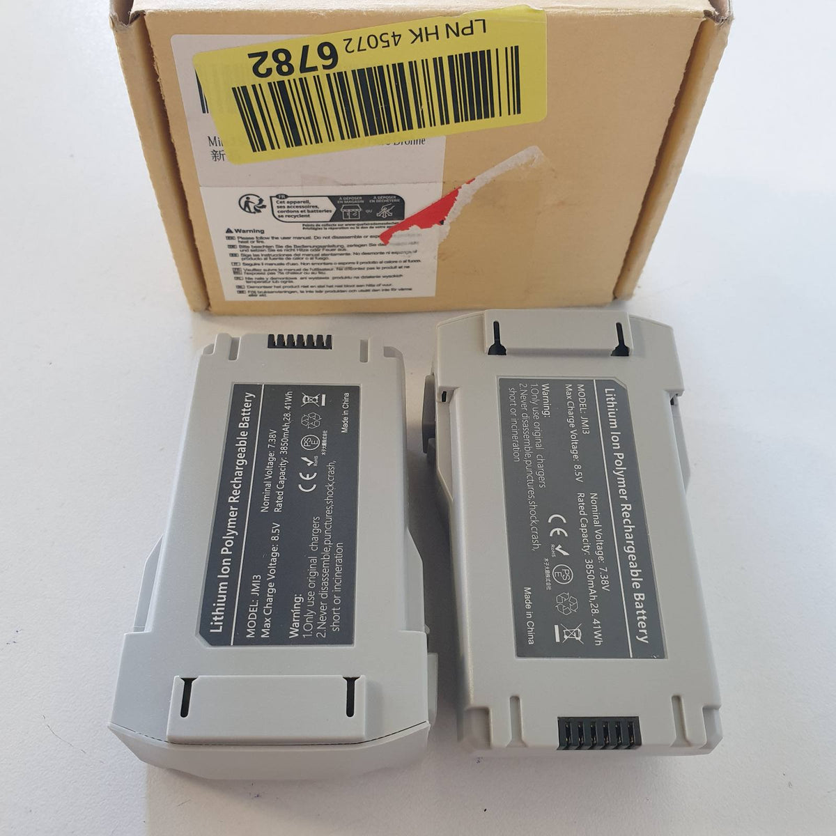 299026 - BATERI Fluturimi Mini Seria 3, Pako me 2 Bateri Droni 7.38V 3850mAh, Kohë Fluturimi Maksimale 51 Minuta, për DJI Mini 4 Pro/3