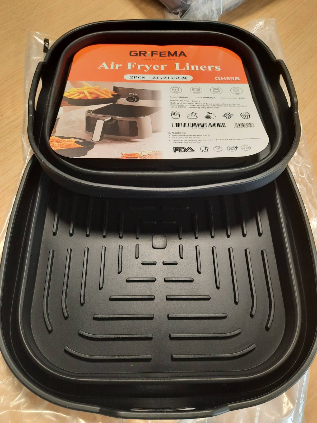 288477 - GRIFEMA 2PCS Forma Silikoni për Fritezë me Ajër të Kompatibile me Philips, Cecotec, Cosori, Turbo Blaze 5-8L, Pa BPA, të Ripërdorshme