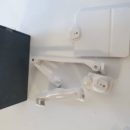299096 - TWELVE SOUTH HoverBar Duo (gjenerata e 2-të) për iPad/iPad Pro/Tableta, Krah i rregullueshëm me bazë të re, kapëse sipërfaqësore (e bardhë)