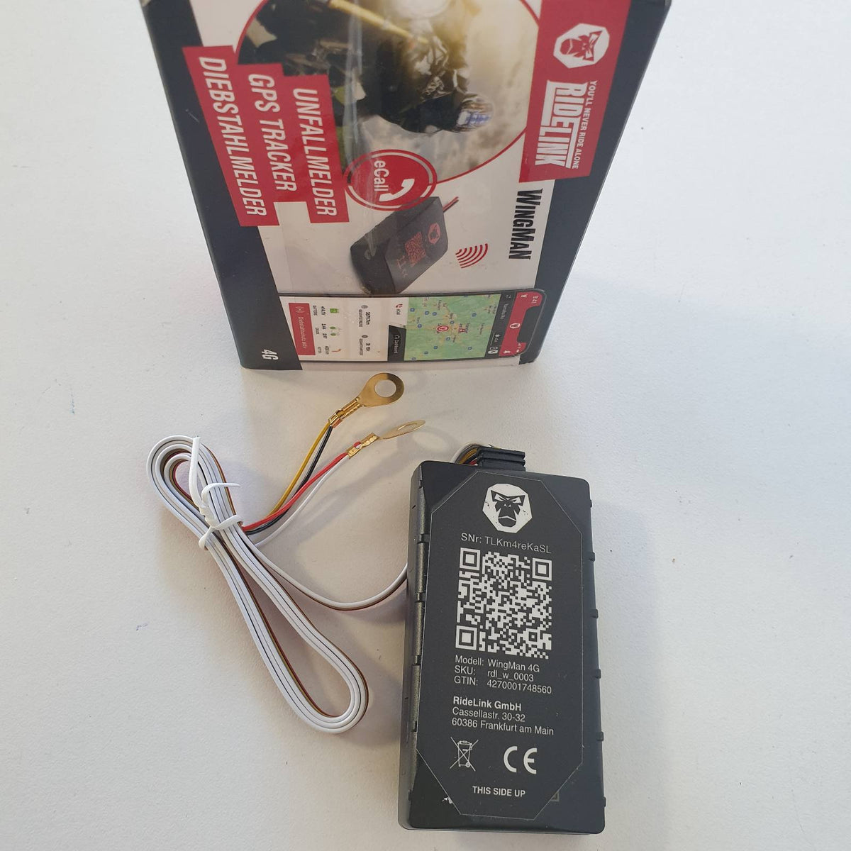 299011 - RIDELINK WINGMAN 4G - Gjurmues GPS për Motoçikleta, IP54 i papërshkueshëm nga uji dhe pluhuri, me navigim motoçikletash dhe planifikues itinerari