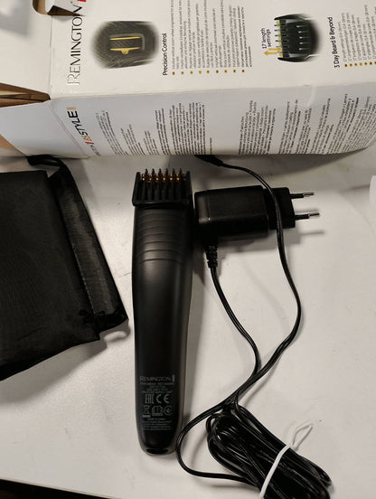 302986 - REMINGTON Makinë prerëse për mjekër, 17 cilësime gjatësie 0.4-18 mm, teha vetëmprehëse, funksionim me rrjet elektrik/bateri, jetëgjatësi baterie 60 minuta
