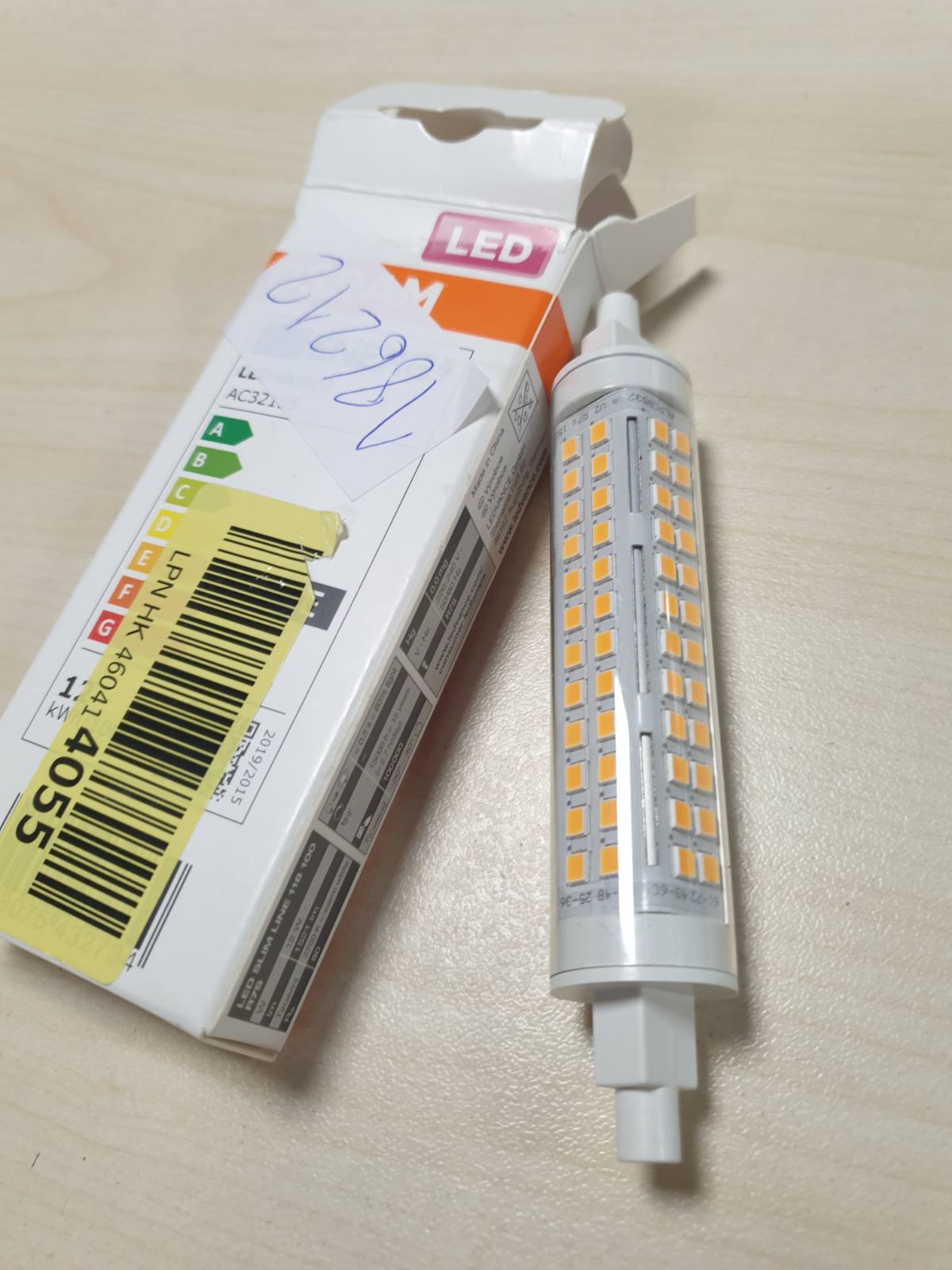 186212 - OSRAM Llambë me Tub LED, Baza R7s, 12W (ekuivalent i 100W), E Bardhë e Ngrohtë (2700K)