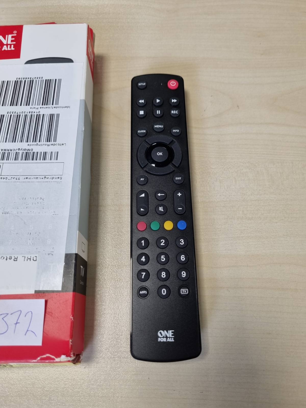 295372 - TELEKOMANDË UNIVERSALE CONTOUR TV URC1210 - Kontroll i TV/Smart TV - E zezë - Garantuar për të punuar me të gjitha markat