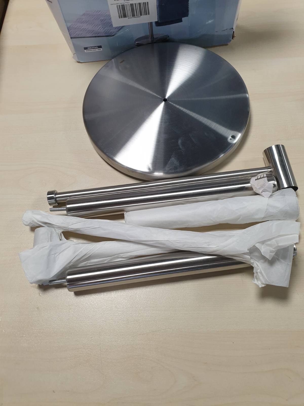 183597 - SWING Raft Peshqirësh Kela, 85.5 cm, i Rrotullueshëm, Mbajtëse me 3 Shufra, Çelik Inox Mat