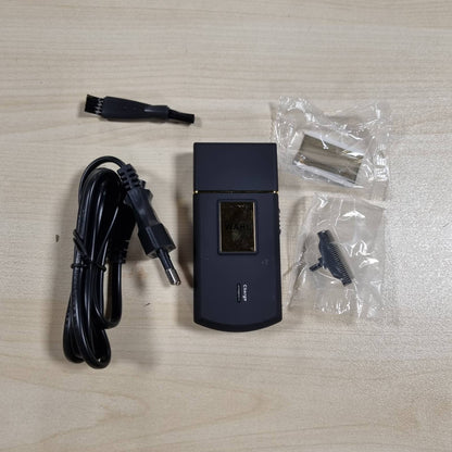 298375 - WAHL Rrojtore Travel Edition Gold - Rrojtore elektrike pa tel dhe e rikarikueshme për burra, ideale për udhëtime, për prerjen e flokëve dhe mjekrës