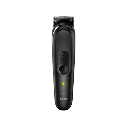 274955 - Kit shumëfunksional Braun MGK3045 i zi/blu, prerës preciz 7-në-1 për mjekër dhe stilim flokësh