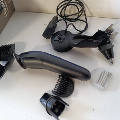 274955 - Kit shumëfunksional Braun MGK3045 i zi/blu, prerës preciz 7-në-1 për mjekër dhe stilim flokësh