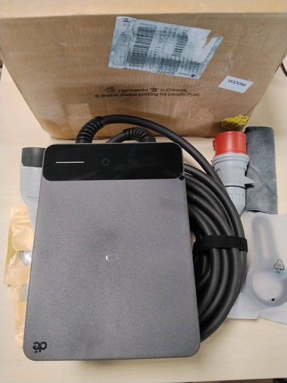 295275 - Stacion karikimi për automjete elektrike 22kW i kontrolluar nga aplikacioni [6-32A, trefazor] Kuti muri 22kW me kabllo 12.5m të tipit 2, RFID, Stacion karikimi me RCD të tipit B dhe IP54 për E-208 dhe BEV/PHEV të tjera, i zi