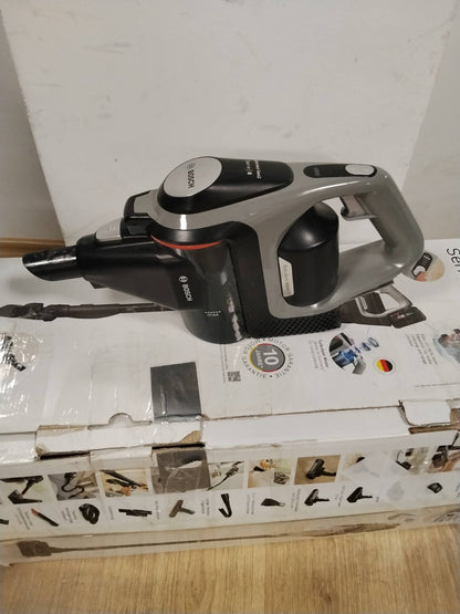 288021 - BOSCH Unlimited 8 BSS825MULT, Fshesë me Korrent pa Tel, Sistem Filtri HEPA, Fuqi Thithjeje e Lartë, Bateri e Zëvendësueshme 5.0 Ah, Karikues i Shpejtë, Grykë Mini Turbo, Ngjyrë: Gri