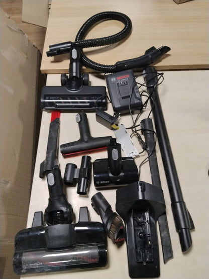 288021 - BOSCH Unlimited 8 BSS825MULT, Fshesë me Korrent pa Tel, Sistem Filtri HEPA, Fuqi Thithjeje e Lartë, Bateri e Zëvendësueshme 5.0 Ah, Karikues i Shpejtë, Grykë Mini Turbo, Ngjyrë: Gri