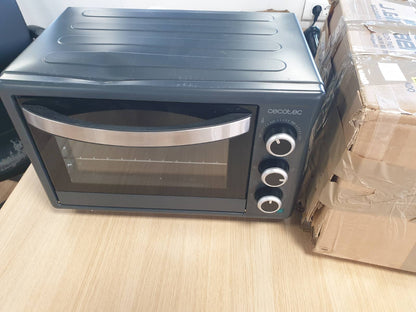 288261 - CECOTEC Furrë Countertop për Pica Bake&Toast 2600, 26 L, 1500 W, e Zezë, me gurin e picës Pietra, 6 funksione, tavë thërrimesh