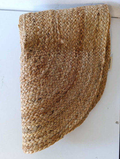 288410 - CRAFT TRADE Qilim jute natyral boho i endur me dorë, oval i larëshëm dhe i kthyeshëm, 60x90 cm