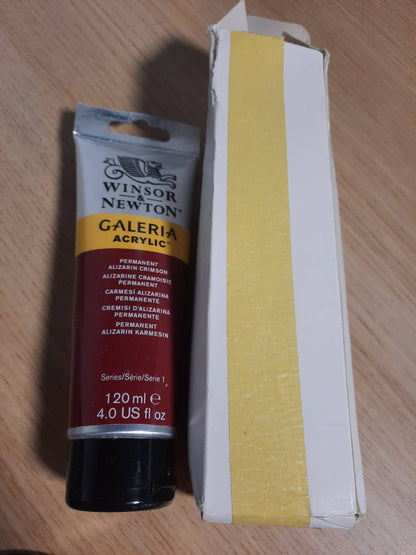 300148 - WINSOR & NEWTON Ngjyrë akrilike Galeria, e kuqe Alizarin Crimson, 120 ml, pako me 1 copë
