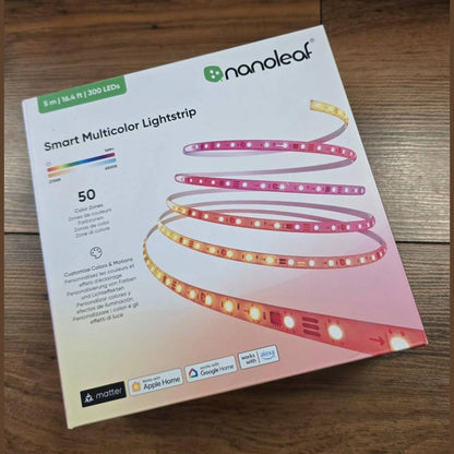 183489 - NANOLEAF Shirit LED Matter WiFi Gradient 5M, 300 LED të Adresueshme RGBIC, Kontroll nëpërmjet Aplikacionit dhe Zërit (Alexa Siri Apple Google Home)