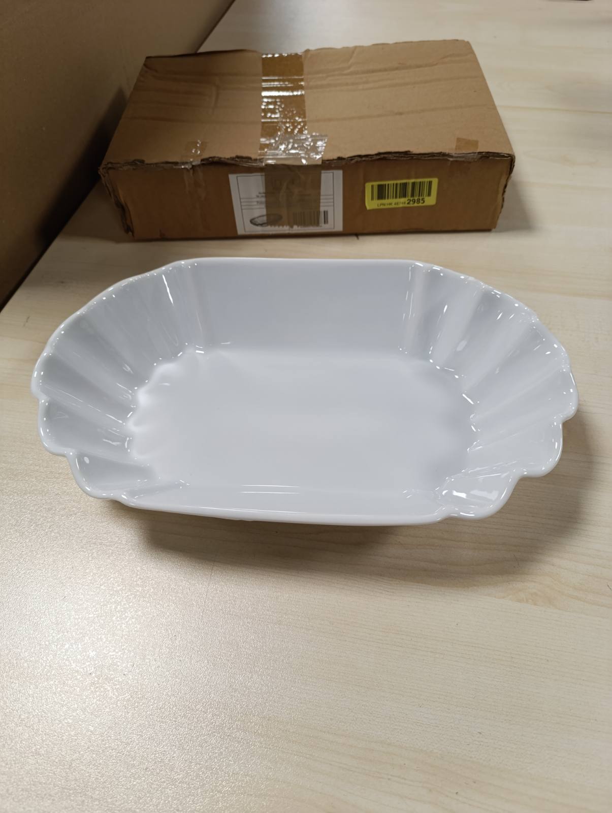 183904 - HOLST PORCELAIN Tas për Patate të Skuqura SL 120, Madhësi 36 cm, e Bardhë, Snack Line, Materiali Porcelain, Dimensionet 35.5 x 23 x 7 cm
